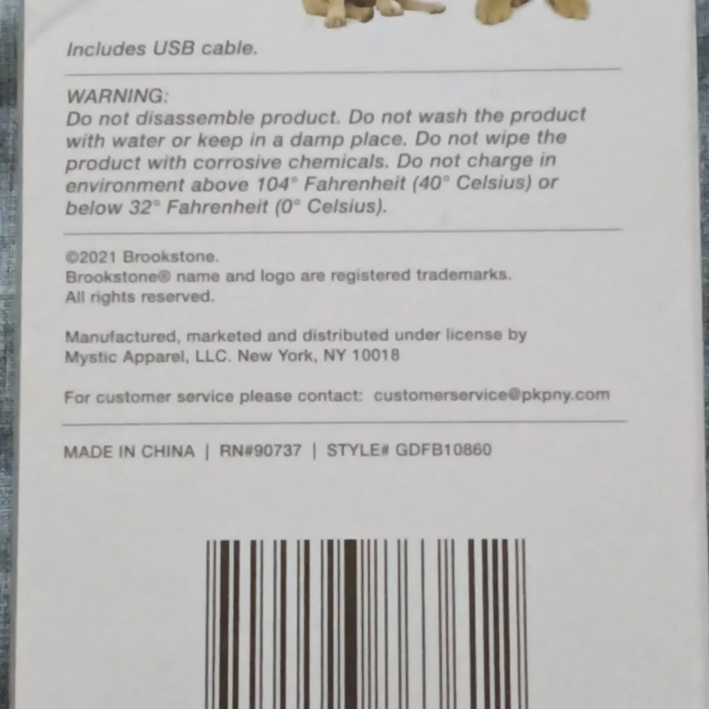 Brookstone Black USB Pet Nail Grinder